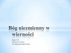 Bóg niezmienny w wierności