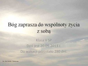 Bóg zaprasza do wspónoty życia ze sobą