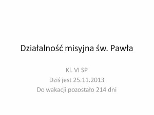 Działalność misyjna św. Pawła