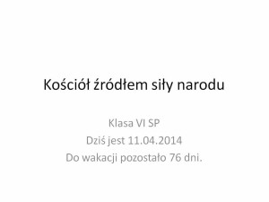 Kościół źródłem siły narodu