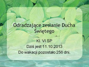 Odradzające Zesłanie Ducha Świętego