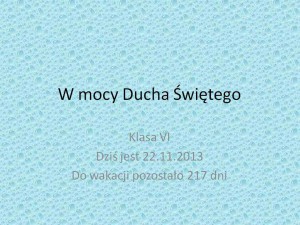 W mocy Ducha Świętego