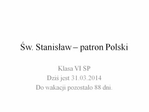 św. Stanisław Patron Polski