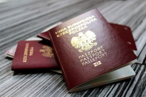 europe passports on elegant background
