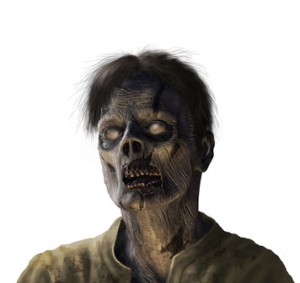 Zombie Portrait - on white
