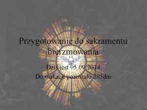 przygotowanie do bierzmowania